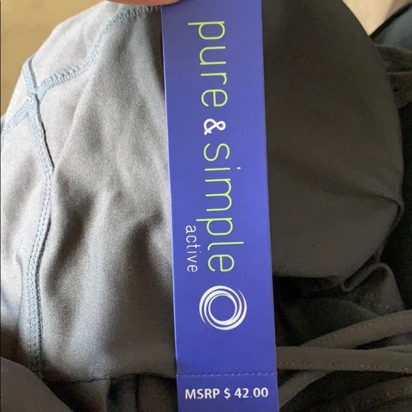 🆕 PURE & SIMPLE Active Dark Grey Sport Bra SZ M - Picture 8 of 8